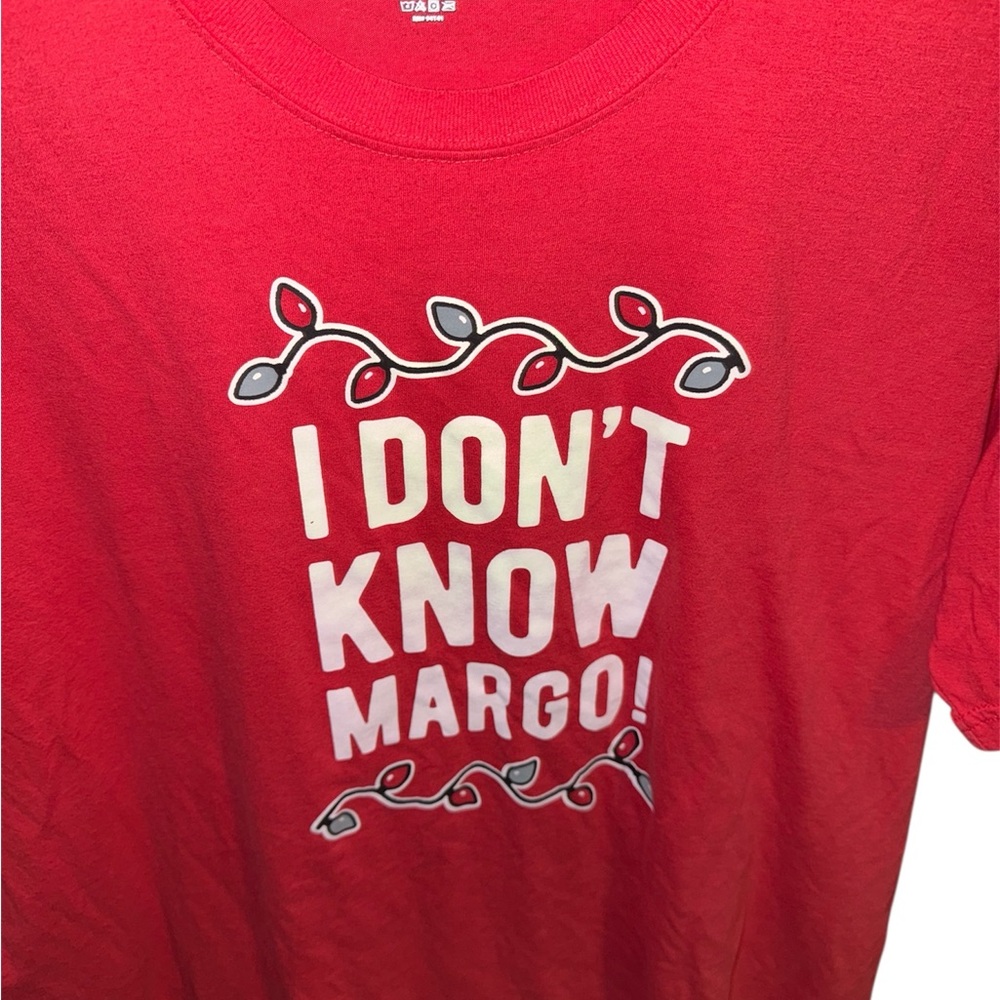 Red Graphic T-Shirt with Festive Design